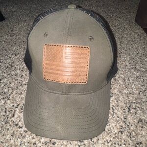 Olive Green Freedom Patch Trucker Hat